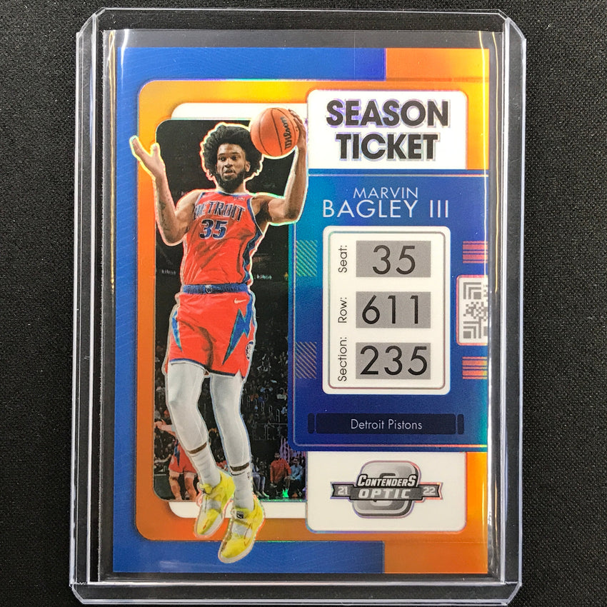 2021-22 Contenders Optic Marvin Bagley Iii Season Ticket Orange 34/49