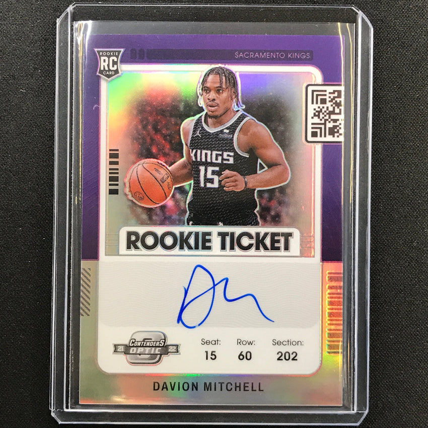 2021-22 Contenders Optic Davion Mitchell Rookie Ticket Variation Auto Prizm No 117