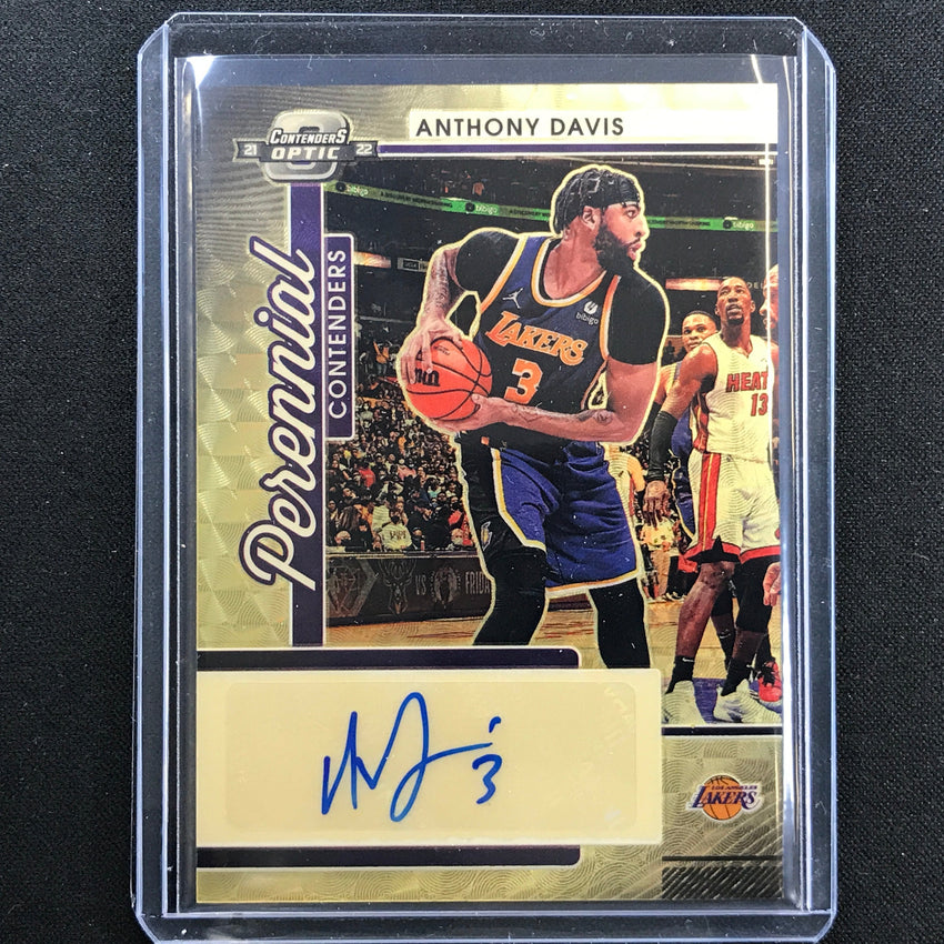 2021-22 Contenders Optic Anthony Davis Perennial Contenders Auto Gold Vinyl 1/1