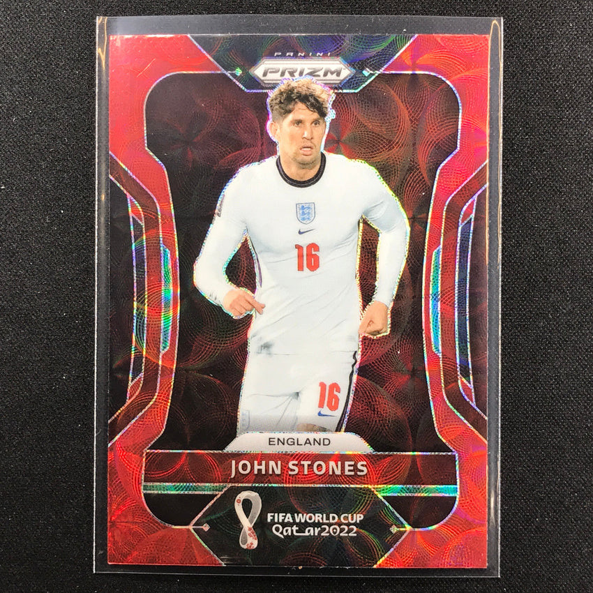 2022 Prizm FIFA World Cup Qatar JOHN STONES Choice Red Scope #88
