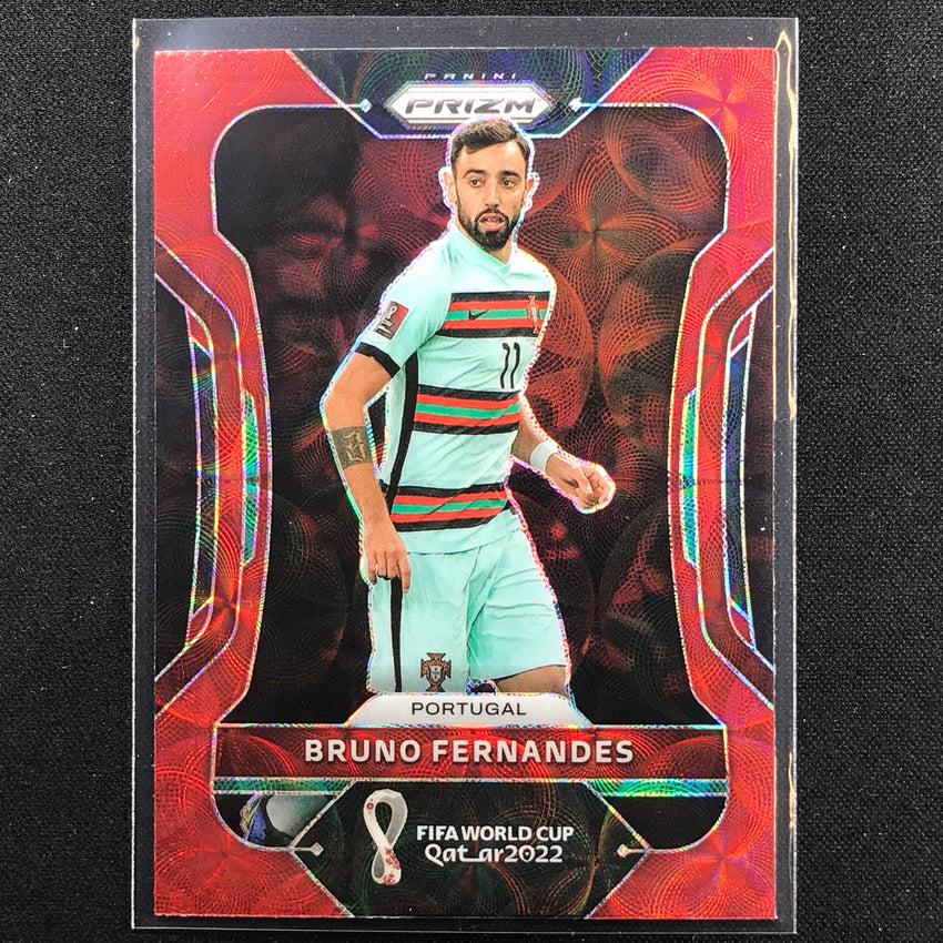 2022 Prizm Fifa World Cup Qatar Bruno Fernandes Choice Red Scope No 174