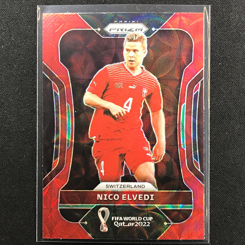 2022 Prizm FIFA World Cup Qatar NICO ELVEDI Choice Red Scope #267