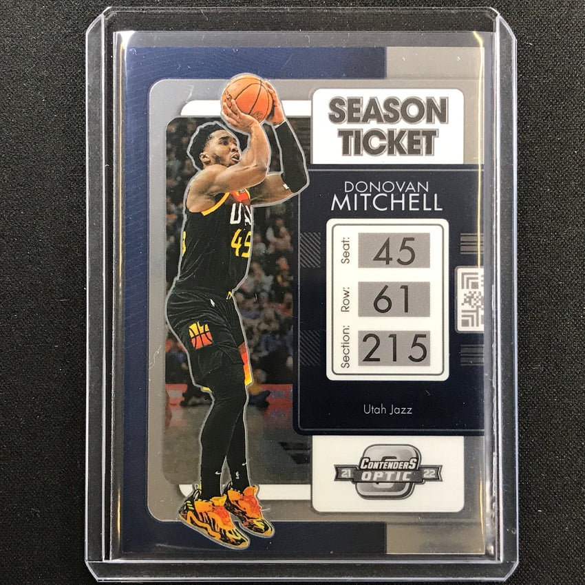 2021-22 Contenders Optic Donovan Mitchell Season Ticket Base No 83
