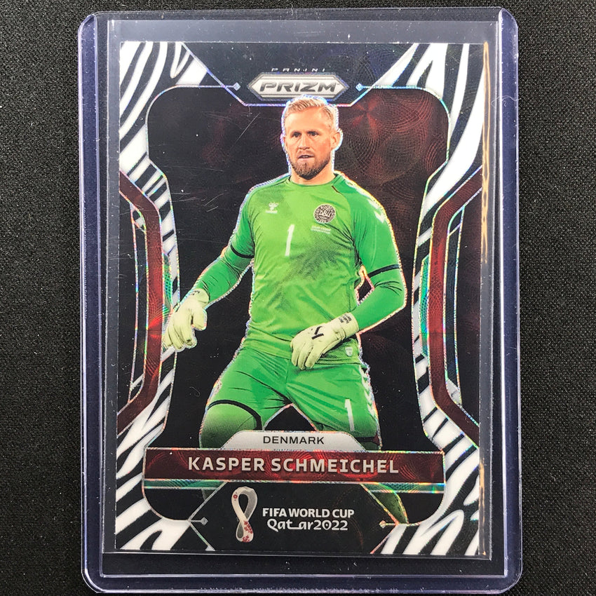 2022 Prizm FIFA World Cup Qatar KASPER SCHMEICHEL Choice Zebra SSP #72