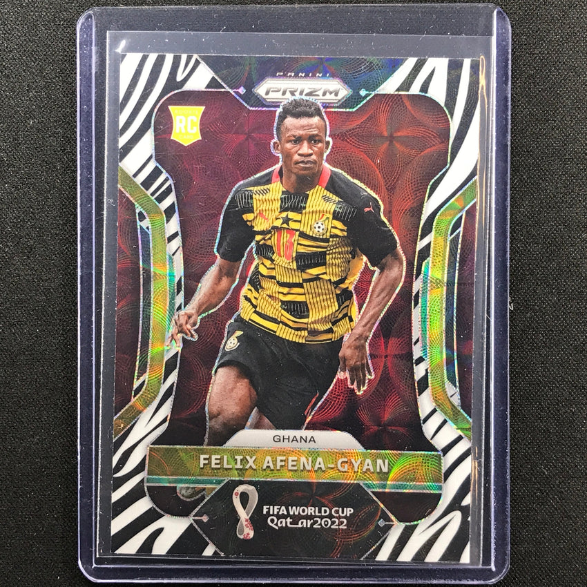 2022 Prizm FIFA World Cup Qatar FELIX AFENA-GYAN Rookie Choice Zebra SSP #231