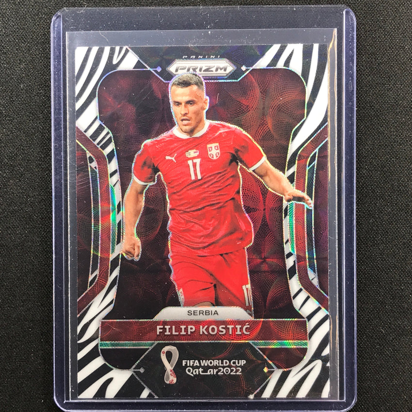 2022 Prizm FIFA World Cup Qatar FILIP KOSTIC Choice Zebra SSP #256