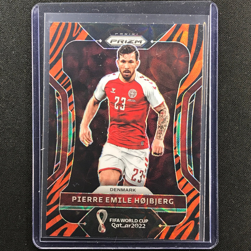 2022 Prizm FIFA World Cup Qatar PIERRE EMILE HOJBJERG Choice Tiger Stripe SP #75