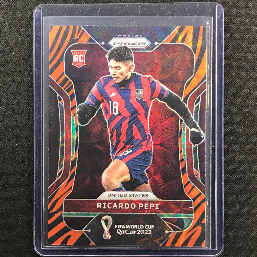 2022 Prizm FIFA World Cup Qatar RICARDO PEPI Rookie Choice Tiger Stripe SSP #205
