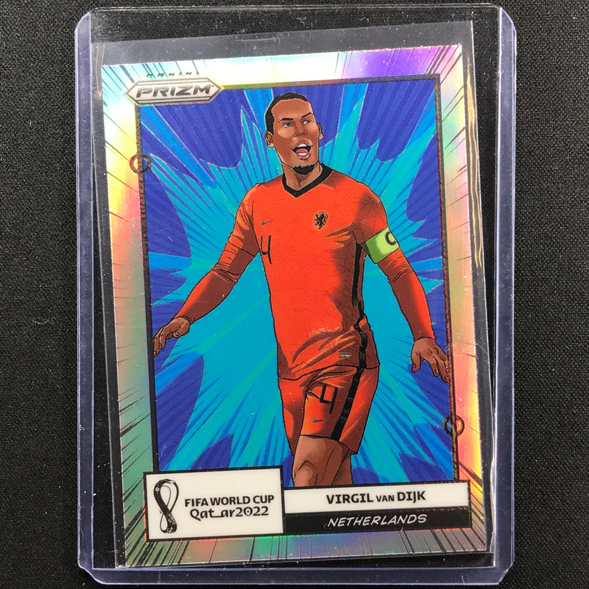 2022 Prizm FIFA World Cup Qatar VIRGIL VAN DIJK Manga SSP #14