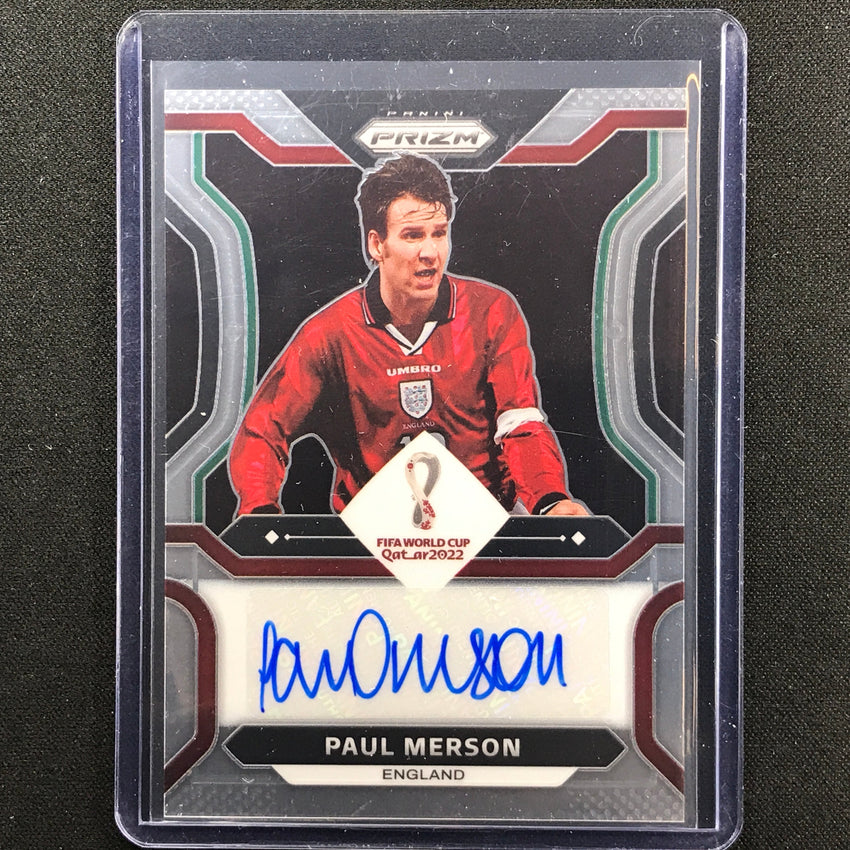 2022 Prizm Fifa World Cup Qatar Paul Merson Signatures Auto No Pme B