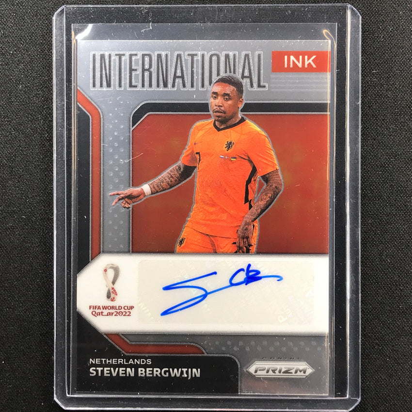 2022 Prizm Fifa World Cup Qatar Steven Bergwijn International Ink Auto No Brg B