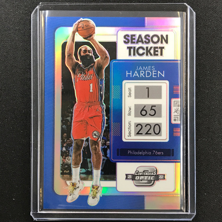 2021-22 Contenders Optic JAMES HARDEN Season Ticket Silver Prizm #14