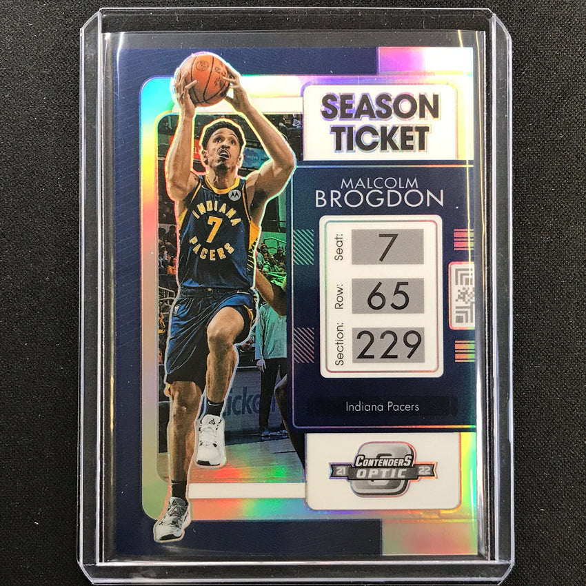 2021-22 Contenders Optic Malcolm Brogdon Season Ticket Silver Prizm No 49
