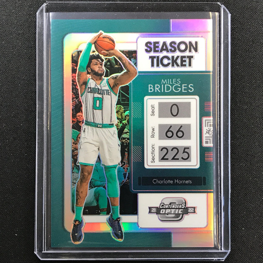 2021-22 Contenders Optic Miles Bridges Season Ticket Silver Prizm No 58