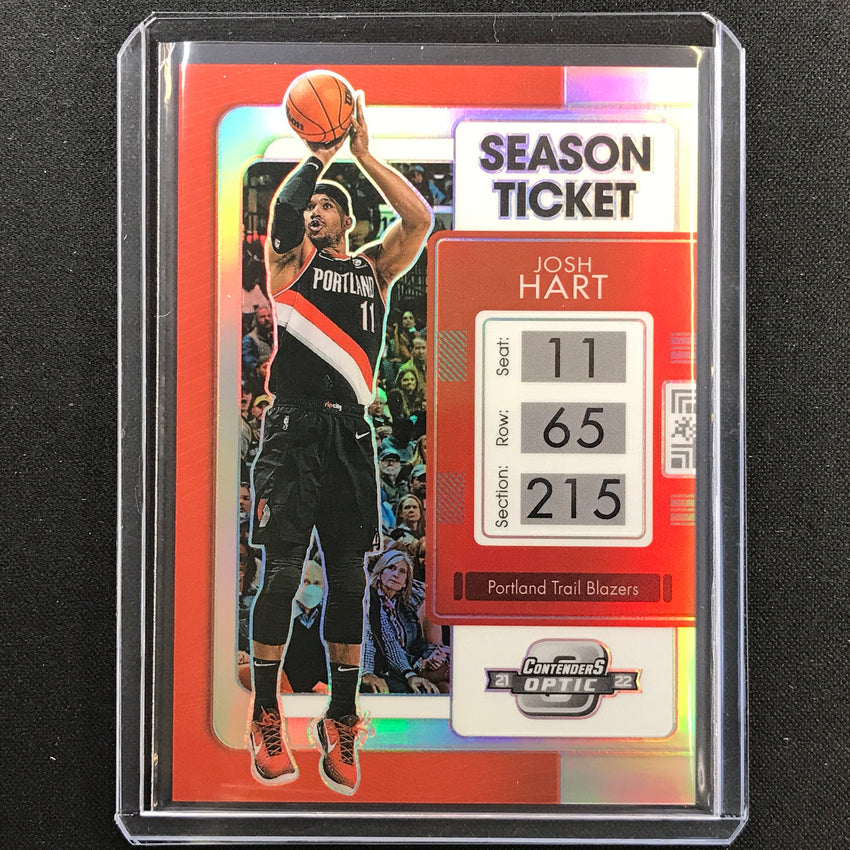 2021-22 Contenders Optic JOSH HART Season Ticket Silver Prizm #81
