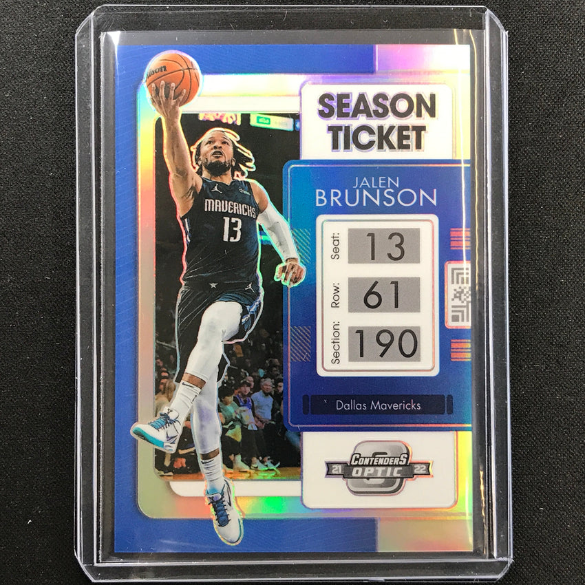 2021-22 Contenders Optic Jalen Brunson Season Ticket Silver Prizm No 88