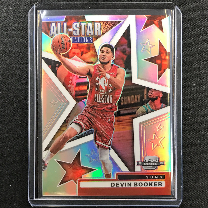 2021-22 Contenders Optic Devin Booker All-star Aspirations Silver Prizm No 13