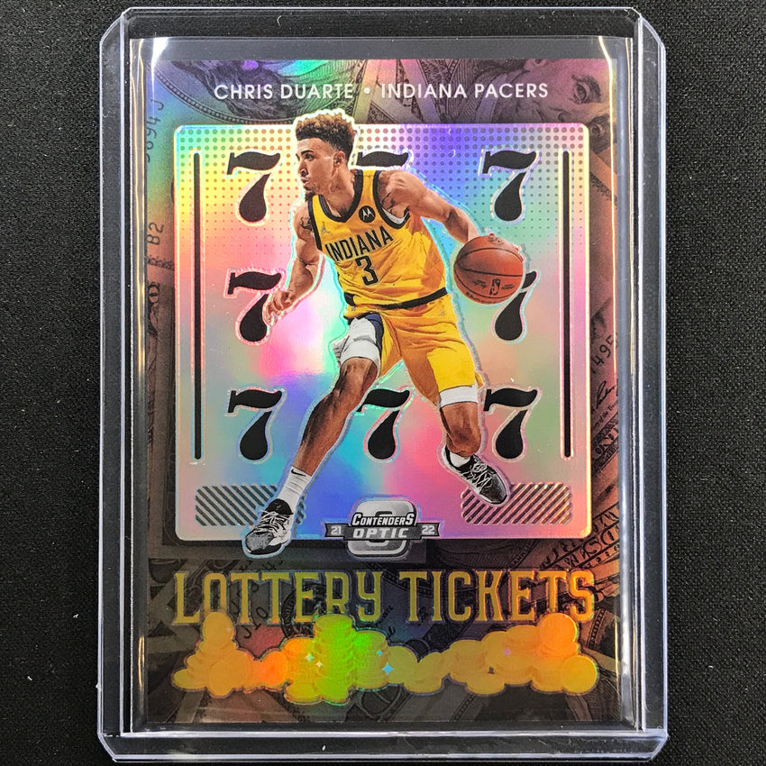 2021-22 Contenders Optic CHRIS DUARTE Lottery Ticket Rookie Silver Prizm #13