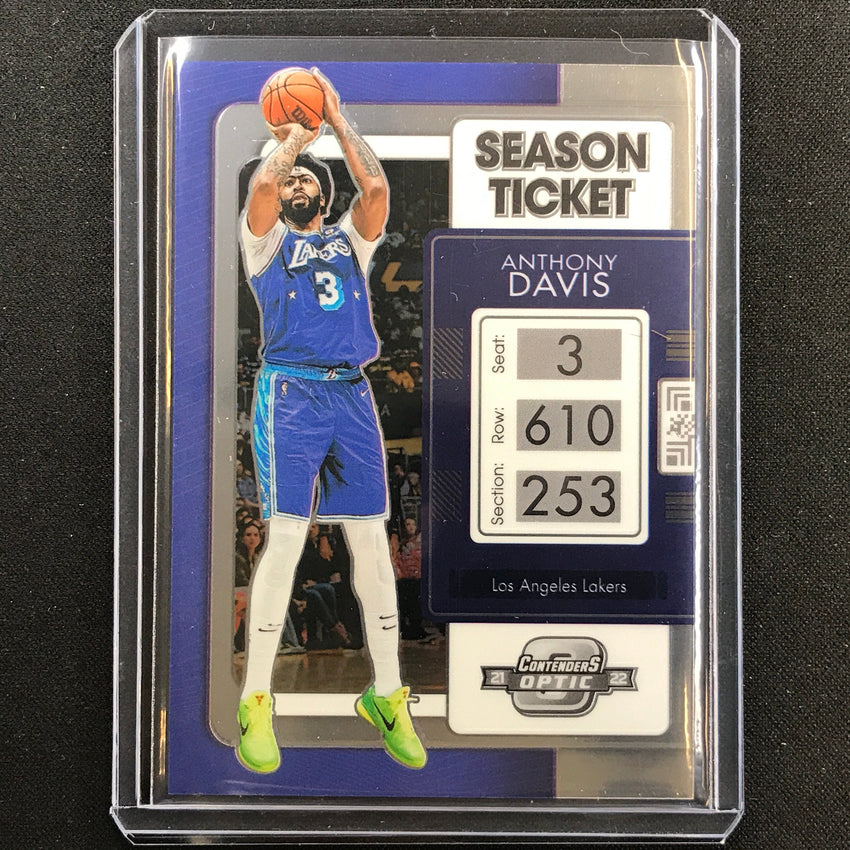 2021-22 Contenders Optic Anthony Davis Season Ticket Base No 28