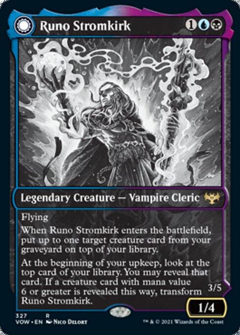 Foil Showcase Runo Stromkirk // Krothuss Lord Of The Deep - No 327 Rare Crimson Vow
