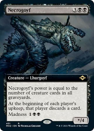 EXTENDED ART Necrogoyf 451 MH2 Modern Horizons 2 