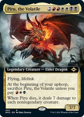 EXTENDED ART Piru, the Volatile 466 MH2 Modern Horizons 2 
