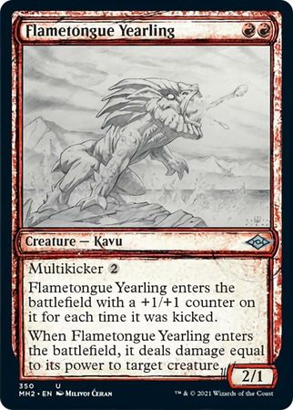 SKETCH Flametongue Yearling 350 - Showcase MH2 Modern Horizons 2