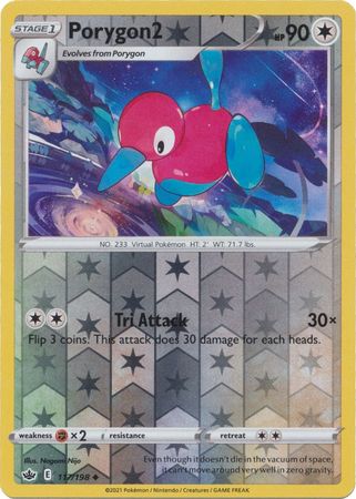 REVERSE HOLO Porygon2 - 117/198 - Uncommon CHILLING REIGN
