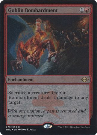 ETCHED FOIL  Goblin Bombardment 279 - Etched Foil MH2 Modern Horizons 2