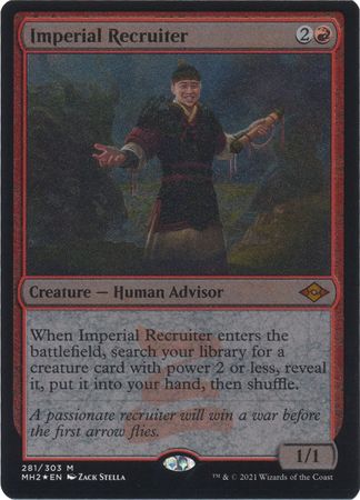 ETCHED FOIL  Imperial Recruiter 281 - Etched Foil MH2 Modern Horizons 2