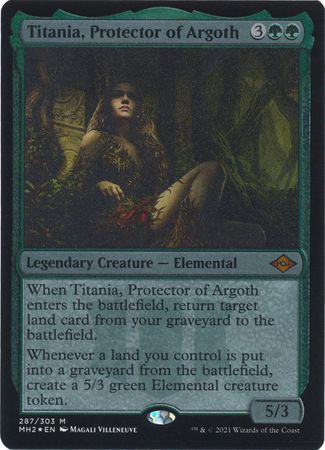 ETCHED FOIL  Titania, Protector of Argoth 287 - Etched Foil MH2 Modern Horizons 2