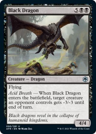 FOIL Black Dragon 090/281 - Adventures in the Forgotten Realm