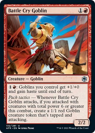 FOIL Battle Cry Goblin 132/281 - Adventures in the Forgotten Realm