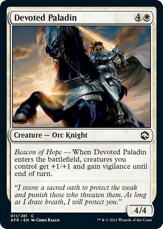 FOIL Devoted Paladin 011/281 - Adventures in the Forgotten Realm