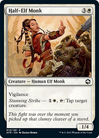 FOIL Half-Elf Monk 019/281 - Adventures in the Forgotten Realm