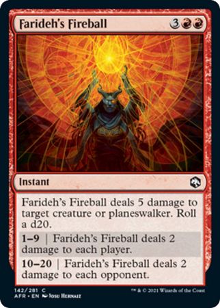 FOIL Farideh's Fireball 142/281 - Adventures in the Forgotten Realm