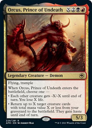 FOIL Orcus, Prince of Undeath 229/281 - Adventures in the Forgotten Realm