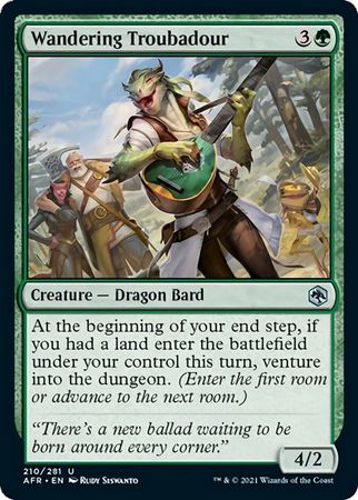 FOIL Wandering Troubadour 210/281 - Adventures in the Forgotten Realm