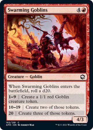 FOIL Swarming Goblins 162/281 - Adventures in the Forgotten Realm