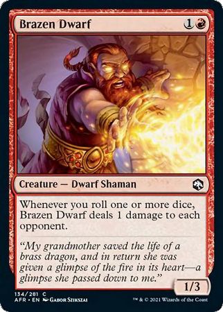FOIL Brazen Dwarf 134/281 - Adventures in the Forgotten Realm