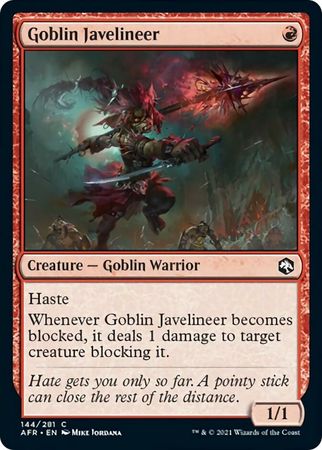 FOIL Goblin Javelineer 144/281 - Adventures in the Forgotten Realm