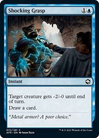 FOIL Shocking Grasp 072/281 - Adventures in the Forgotten Realm