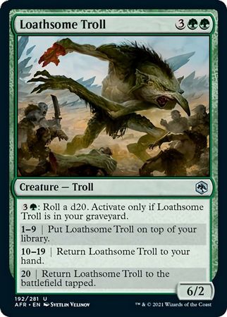 FOIL Loathsome Troll 192/281 - Adventures in the Forgotten Realm