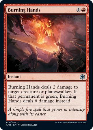 FOIL Burning Hands 135/281 - Adventures in the Forgotten Realm