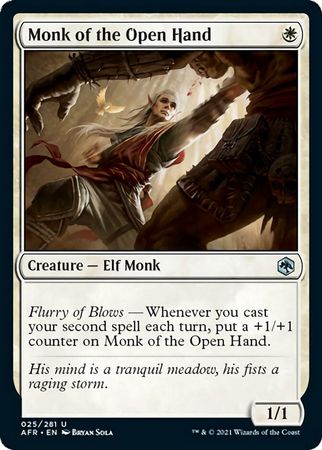 FOIL Monk of the Open Hand 025/281 - Adventures in the Forgotten Realm
