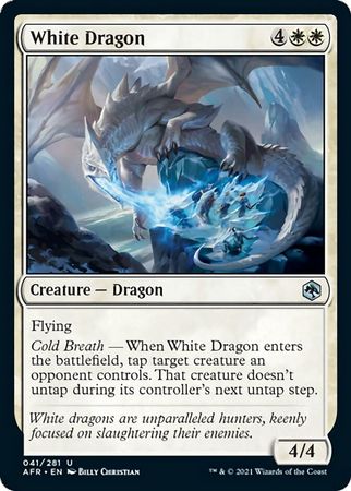 FOIL White Dragon 041/281 - Adventures in the Forgotten Realm