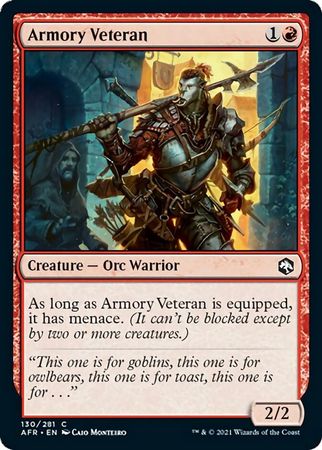 FOIL Armory Veteran 130/281 - Adventures in the Forgotten Realm