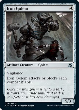 FOIL Iron Golem 247/281 - Adventures in the Forgotten Realm