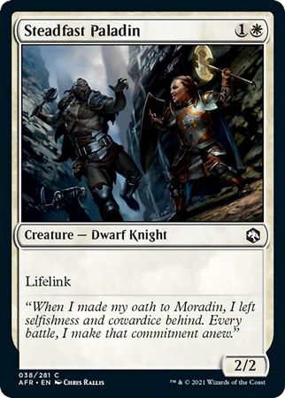FOIL Steadfast Paladin 038/281 - Adventures in the Forgotten Realm