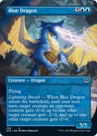 FOIL BORDERLESS Blue Dragon 289 - Adventures in the Forgotten Realms